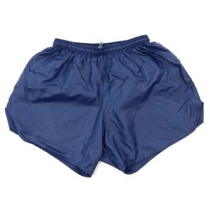 Vintage 90s Nylon Running Athletic Shorts Blue